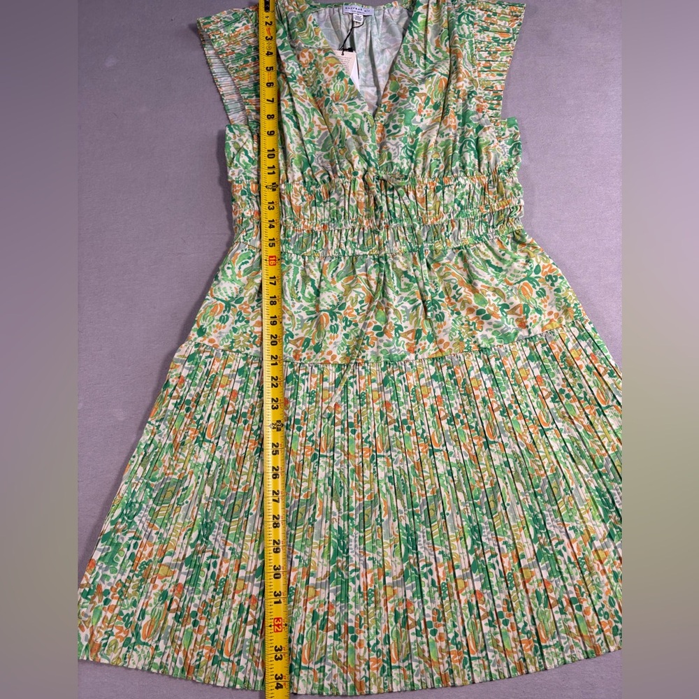 Anthropologie Current Air Floral Garden Sage Mix Print Pleated Size Small NWT - Picture 6 of 10